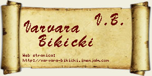 Varvara Bikicki vizit kartica